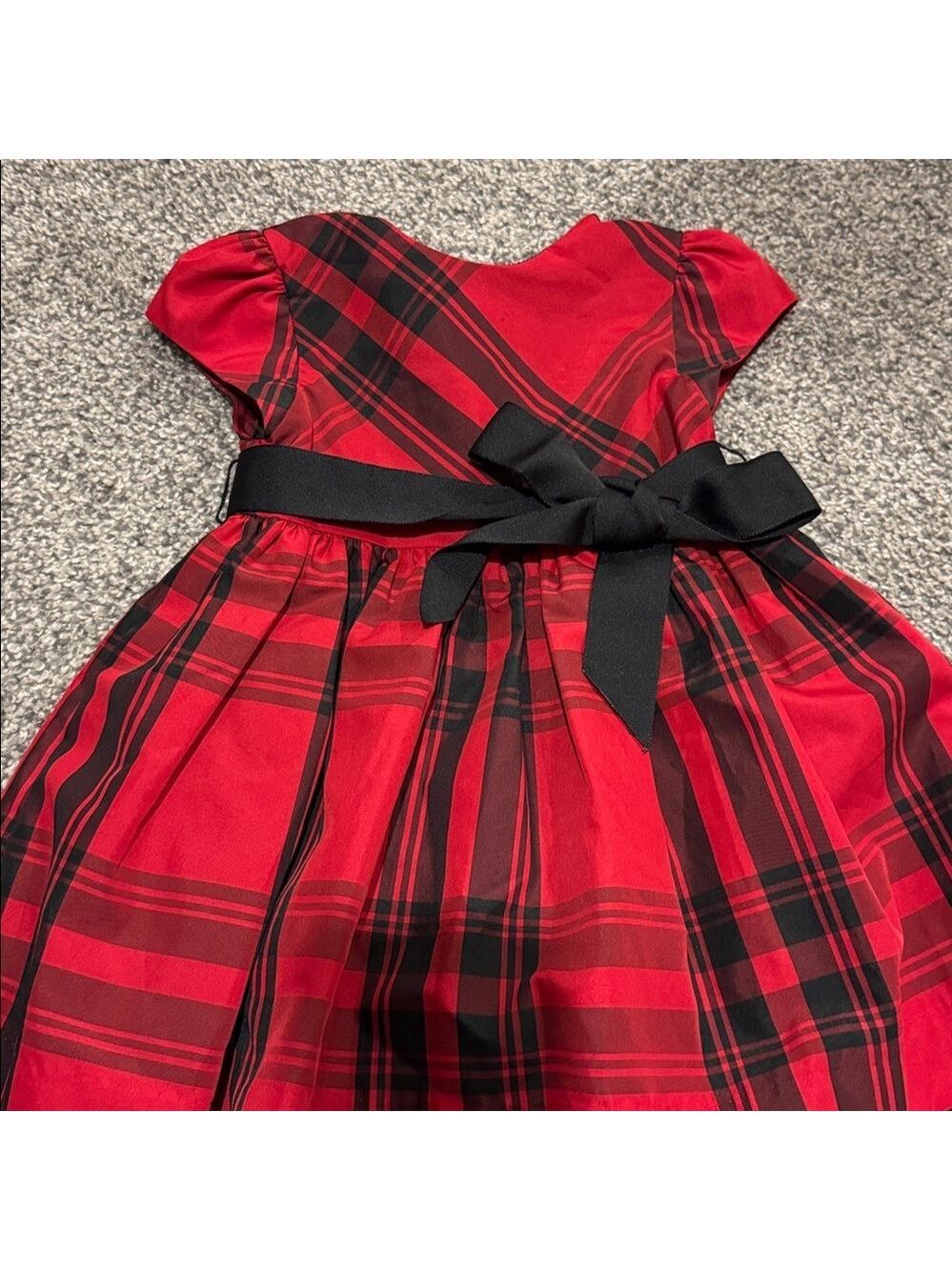 Ralph Lauren Red Plaid Dress with Black Accents - Picture 2 of 6
